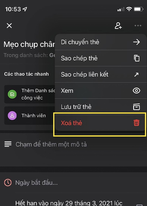 Hướng dẫn cách xóa thẻ trong Trello (Ảnh 4)