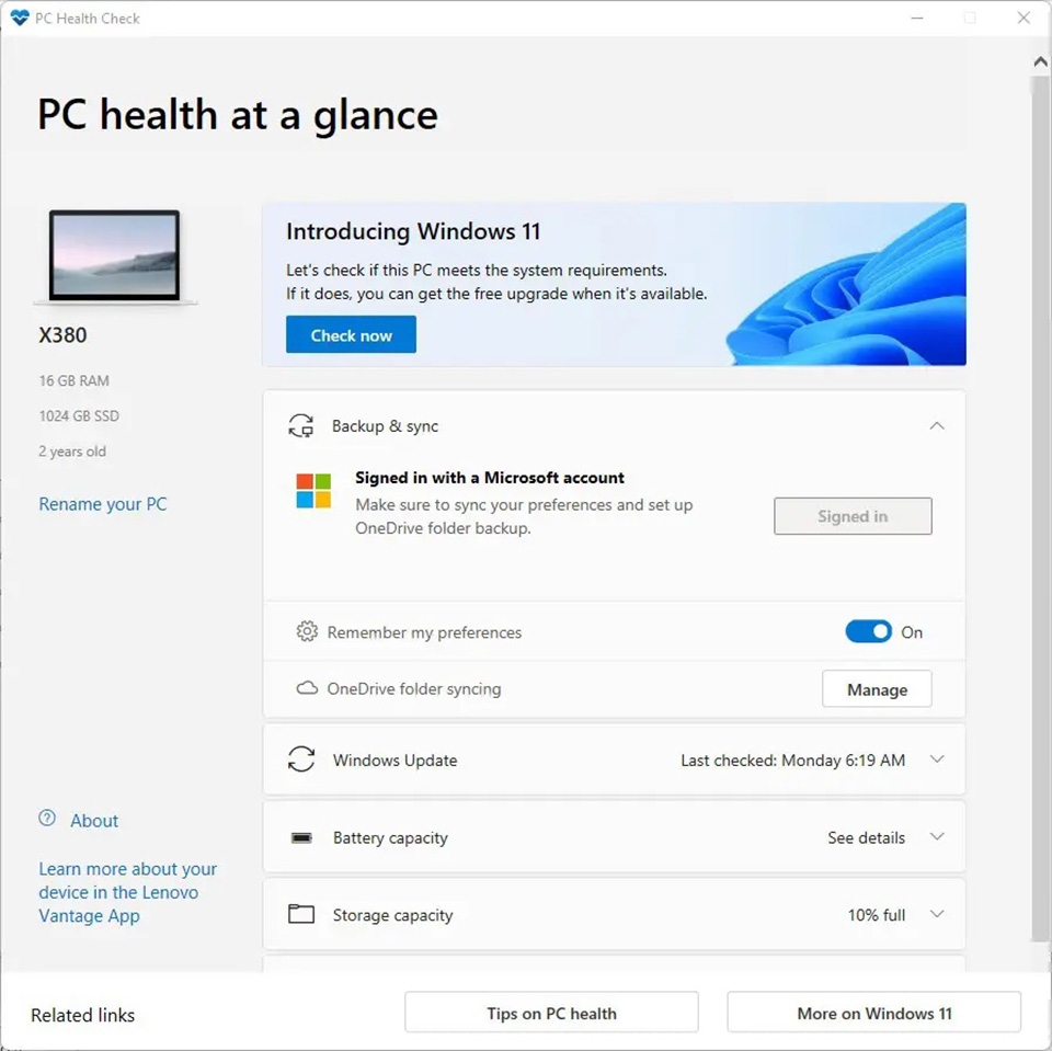 Kiểm tra máy đủ cấu hình cài Windows 11 hay không (Ảnh 2)
