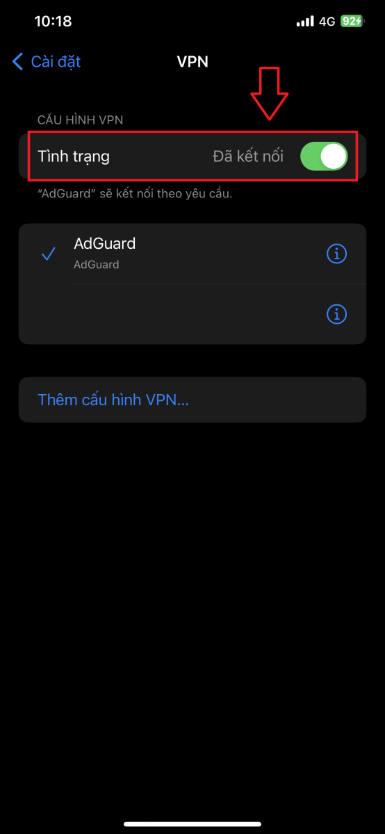 Cách tắt VPN trên iPhone