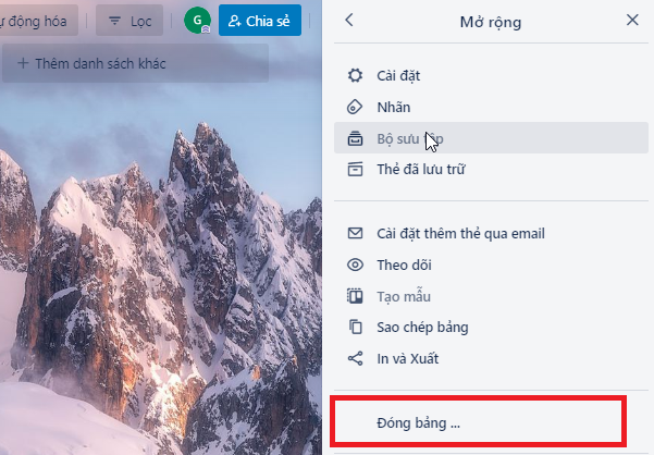 Hướng dẫn xóa bảng trong Trello (Ảnh 5)