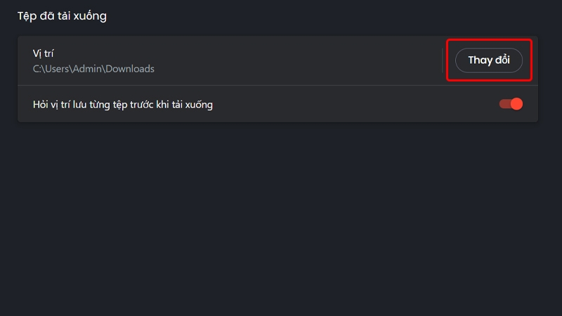 Hướng dẫn thay đổi thư mục tải xuống trình duyệt Brave