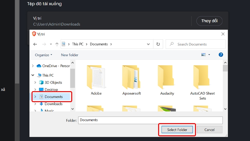 Hướng dẫn thay đổi thư mục tải xuống trình duyệt Brave