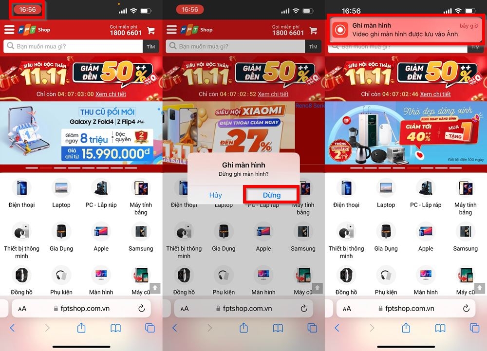 Cách quay màn hình iPhone 3