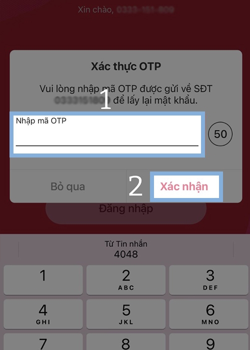 Cách lấy lại mật khẩu Viettelpay (Ảnh 3)