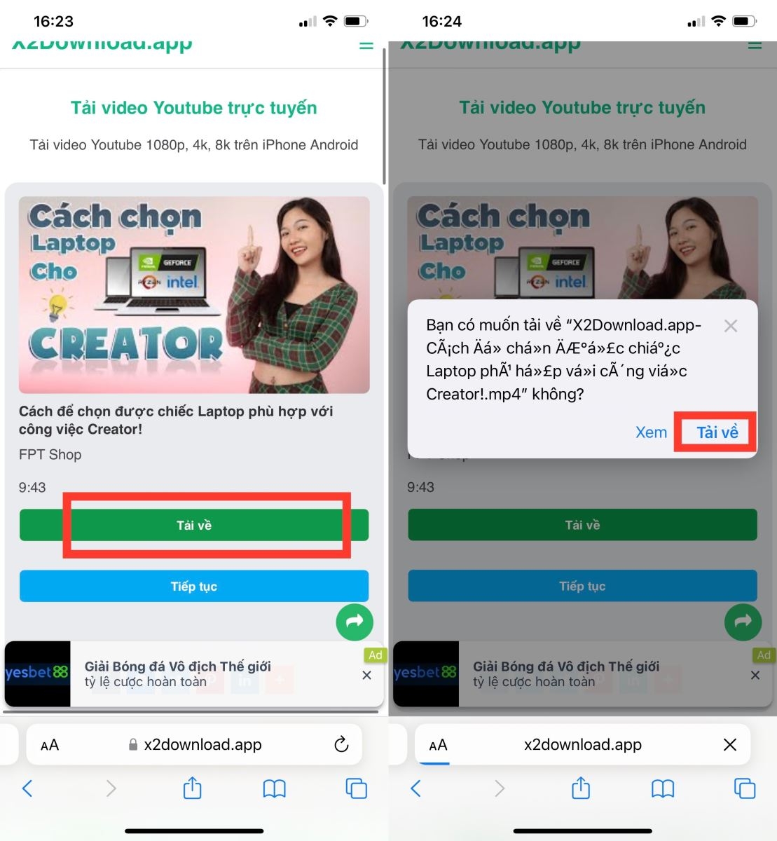 Cách tải video trên YouTube về điện thoại iPhone 3