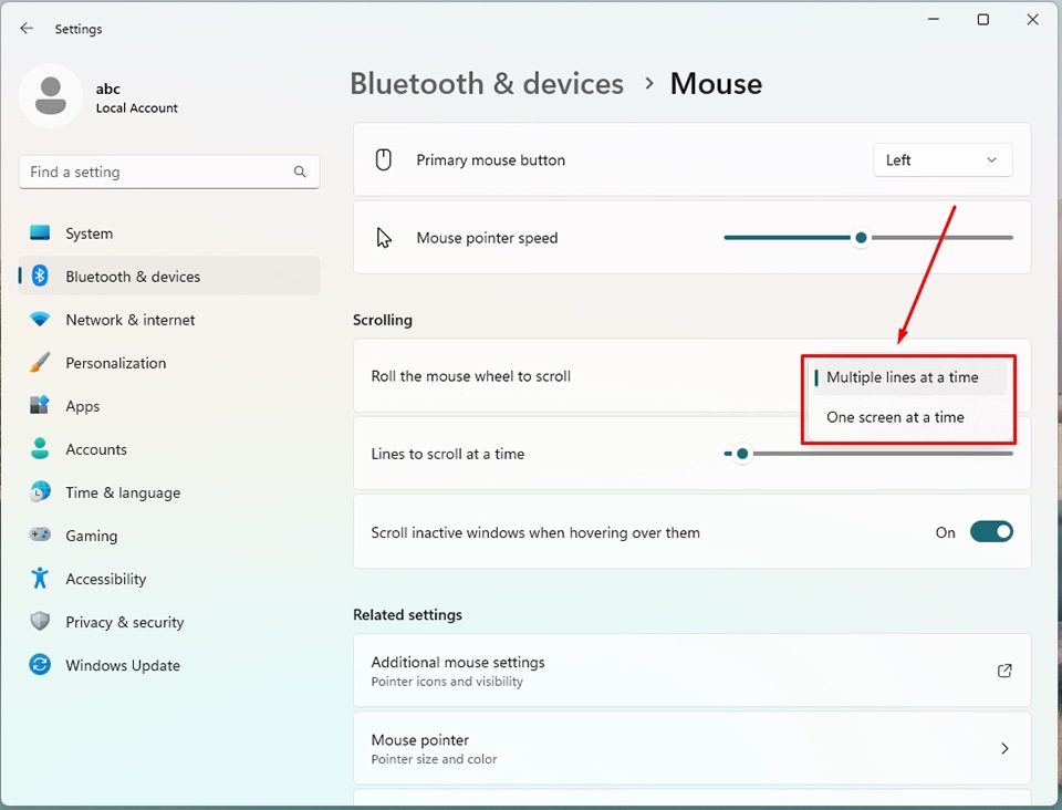 Chỉnh tốc độ con lăn chuột trong Windows 11 - Ảnh 06