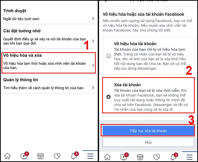 Cách xóa tài khoản Fb trên iPhone vĩnh viễn