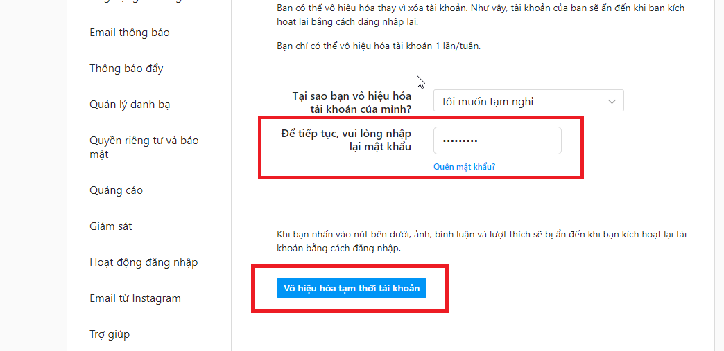 Làm cách nào để vô hiệu hóa, khóa tạm thời Instagram trên điện thoại nhanh chóng?