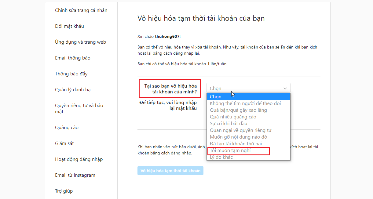Làm cách nào để vô hiệu hóa, khóa tạm thời Instagram trên điện thoại nhanh chóng?