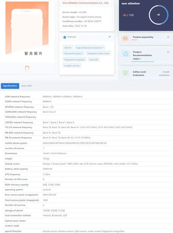 iQOO Neo 7 SE đạt chứng nhận TENAA (ảnh 1)