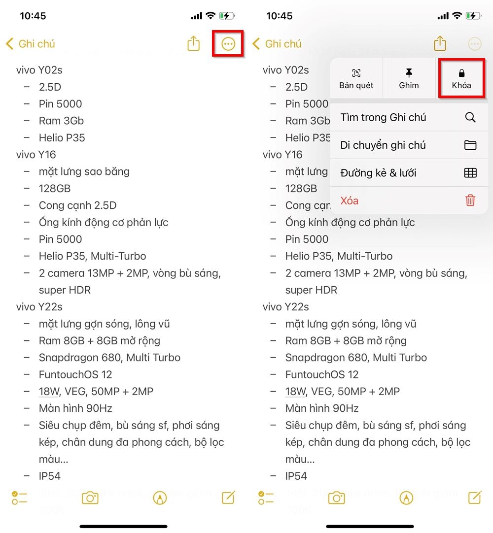 Cách khoá ghi chú bằng Face ID trên iOS 16 4