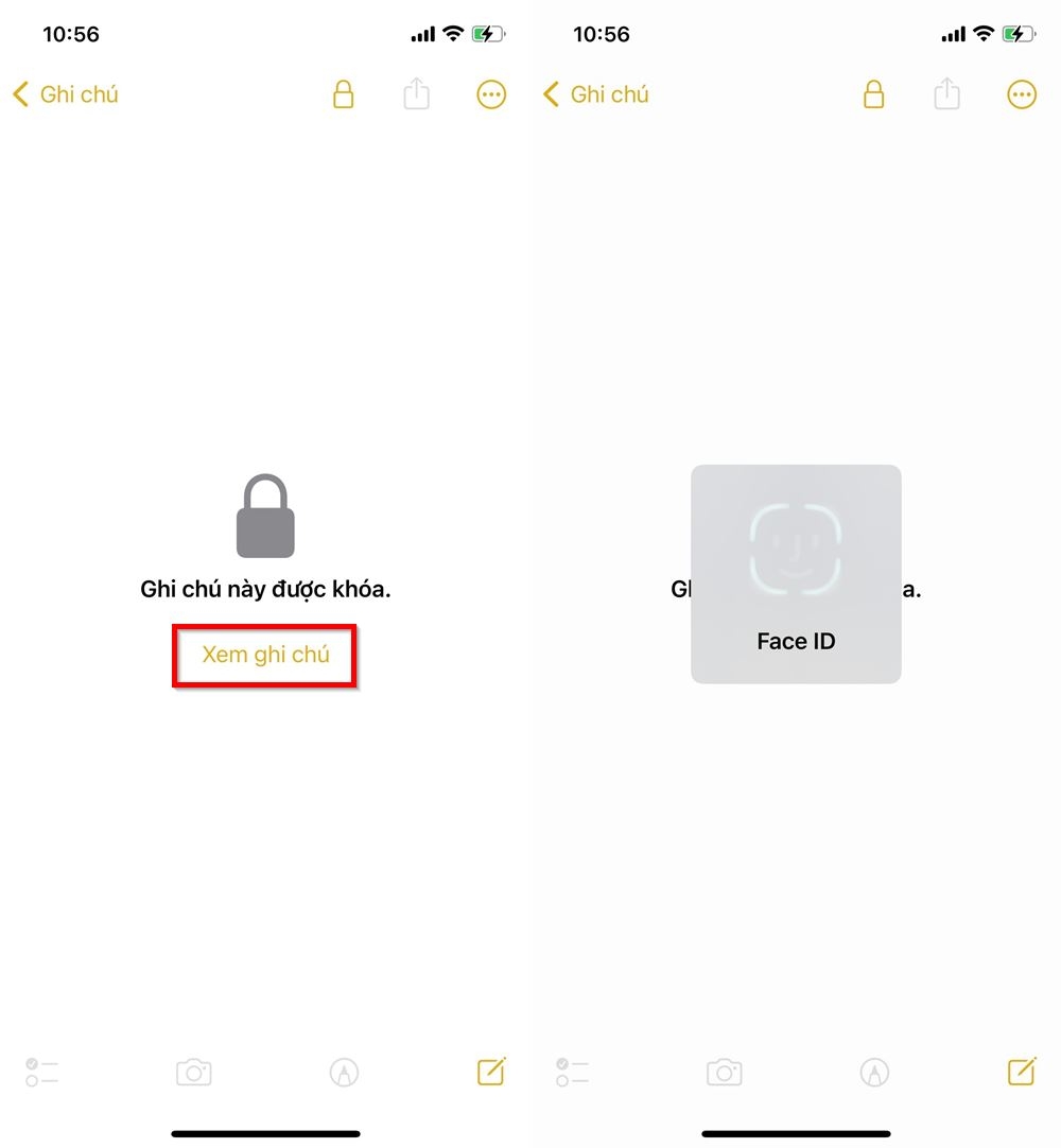 Cách khoá ghi chú bằng Face ID trên iOS 16 5