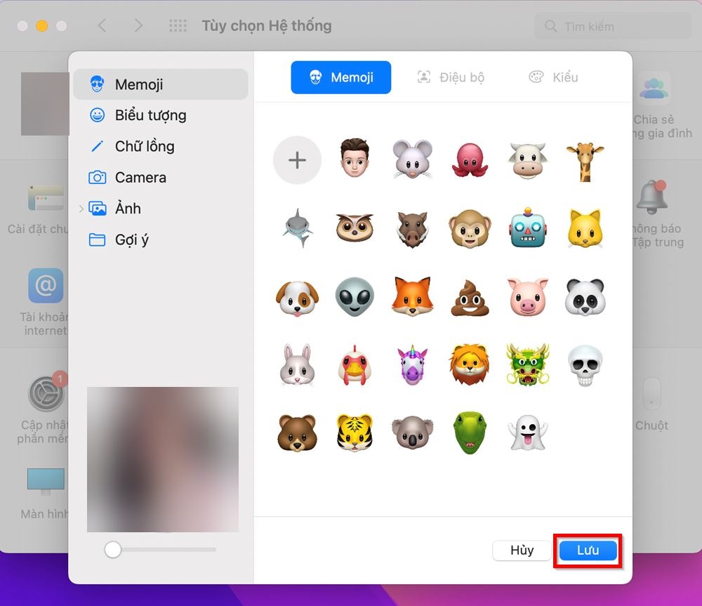 Cách đặt Emoji làm ảnh đại diện ID Apple trên Macbook 8