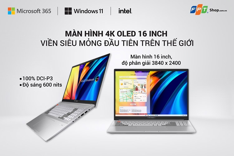 Màn hình 16 inch 4K viền siêu mỏng, hội tụ công nghệ đỉnh cao