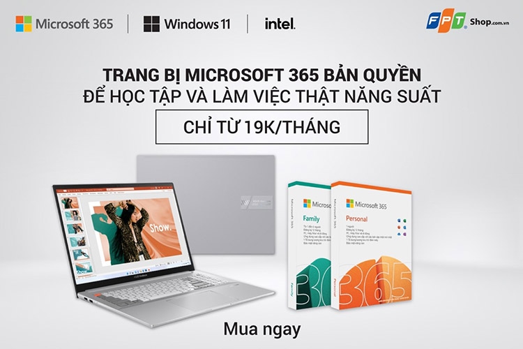 Đầu tư Microsoft 365 bản quyền để học tập, làm việc thật năng suất