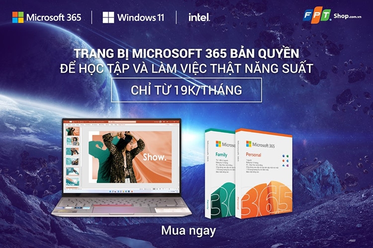 Đầu tư Microsoft 365 bản quyền để học tập và làm việc năng suất 890