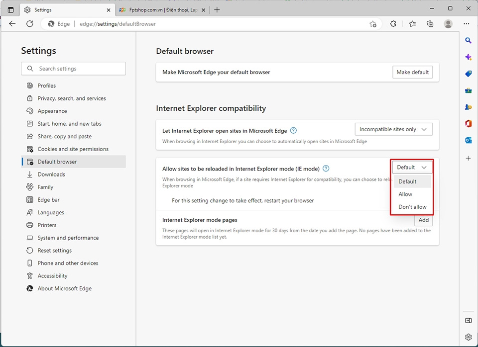 Dùng Internet Explorer trên Windows 11 - Ảnh 05