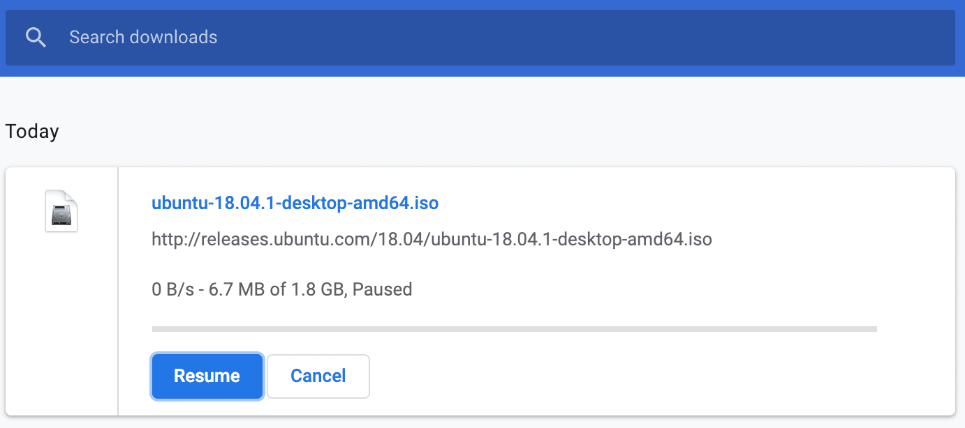 Hướng dẫn tải tệp Crdownload khi đã hủy trên Chrome