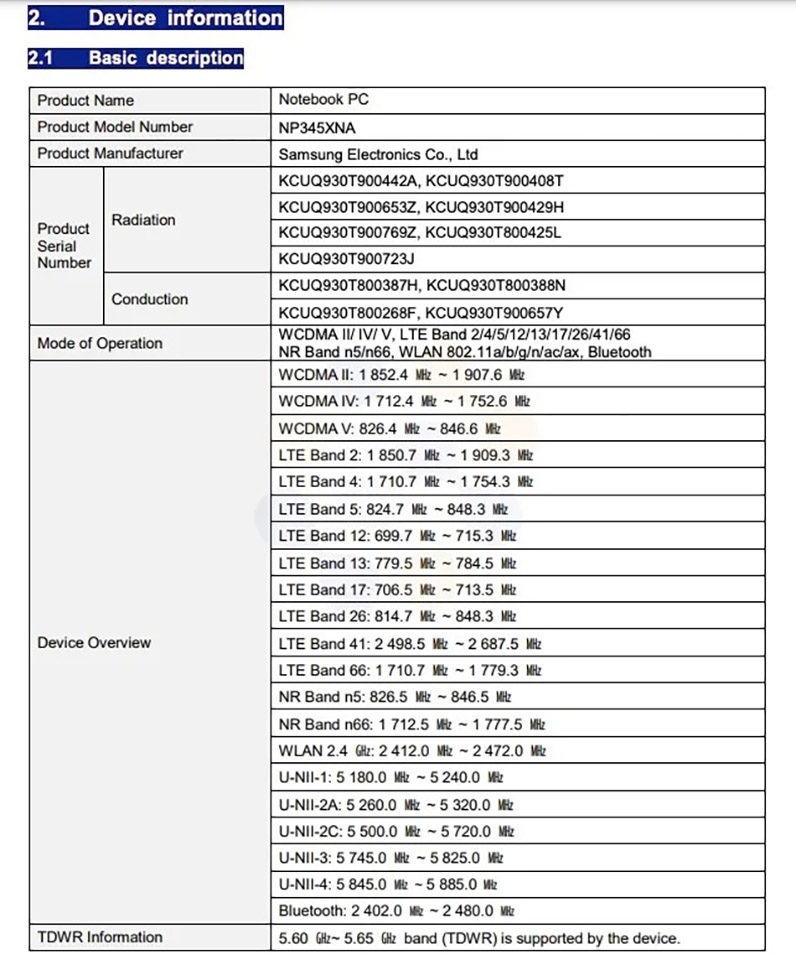 Galaxy Book2 Go đạt chứng nhận FCC (ảnh 2)