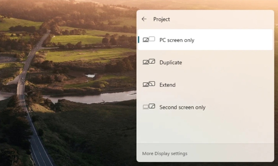 Tuỳ chỉnh Projection Settings sửa lỗi màn hình đen