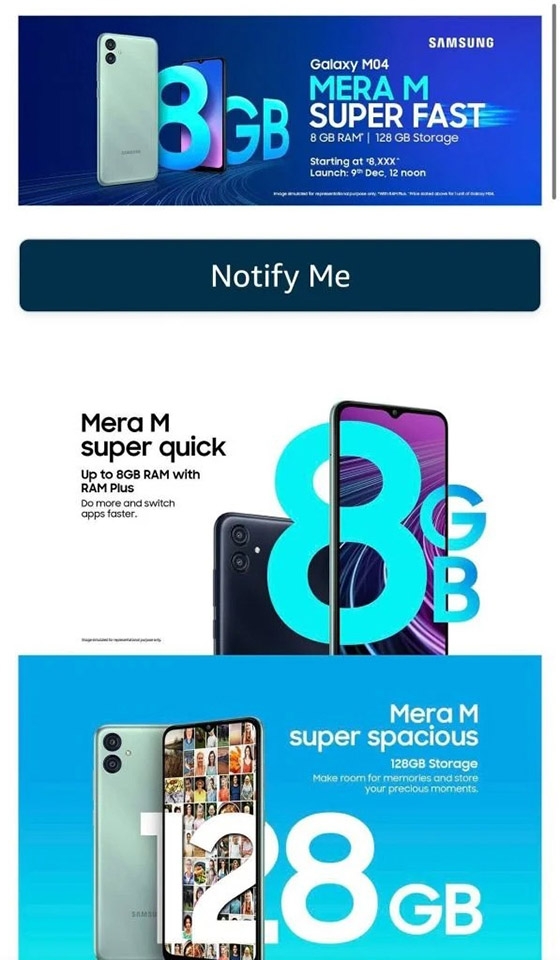Galaxy M04 ra mắt ngày 9/12