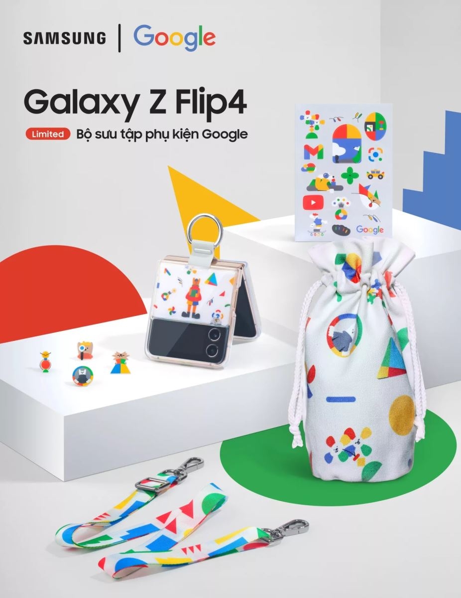 Samsung ra mắt Galaxy Z Flip4 phiên bản Google với bộ phụ kiện cực “cool”