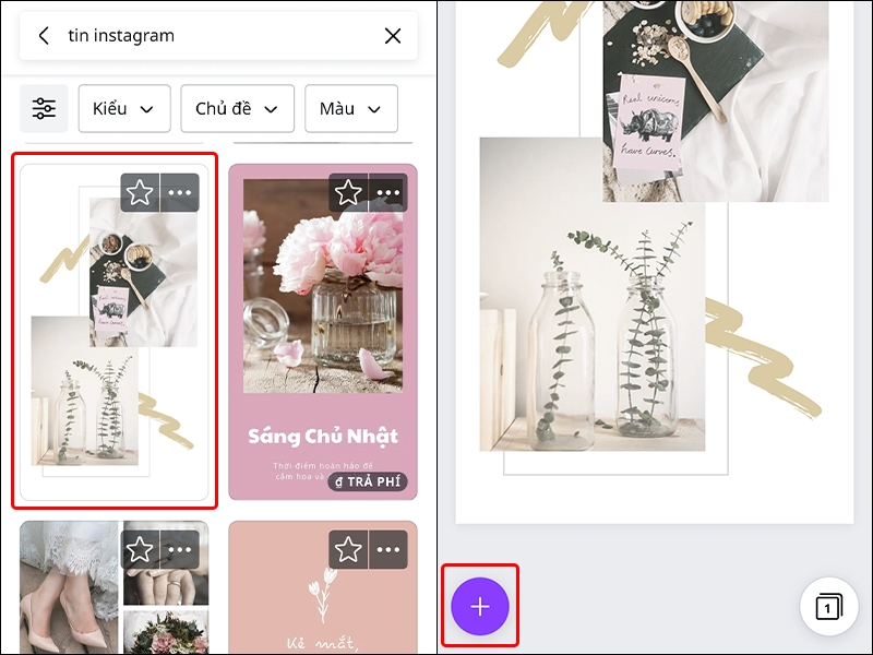 Cách tạo story Instagram bằng Canva trên điện thoại