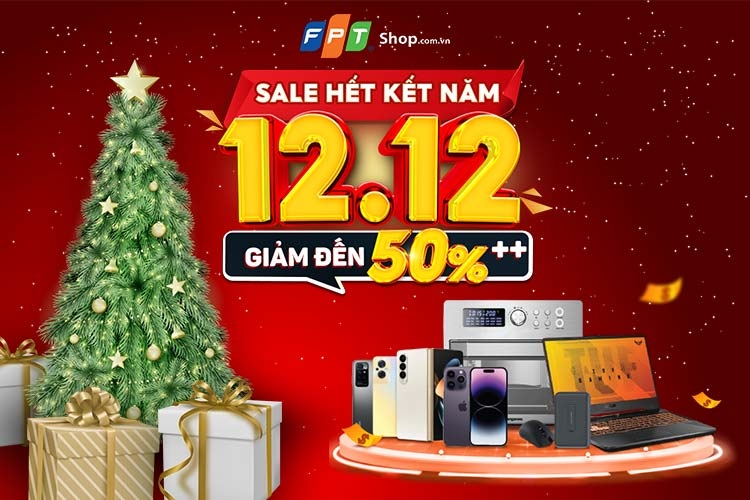 Từ ngày 09 – 12/12, nhiều sản phẩm công nghệ và gia dụng được giảm đến 50% tại FPT Shop