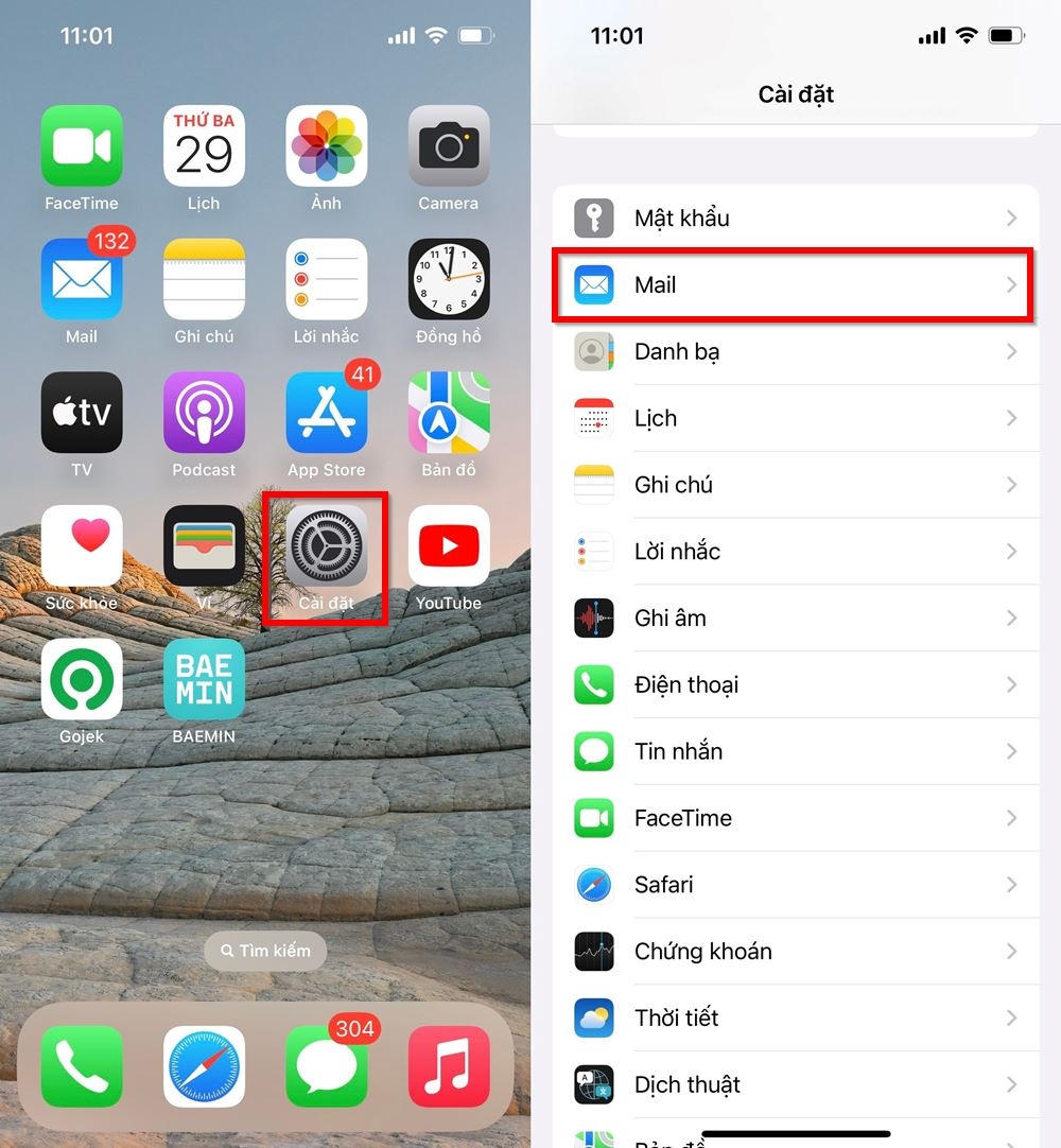 Cách điều chỉnh thời gian thu hồi email trên iPhone 1