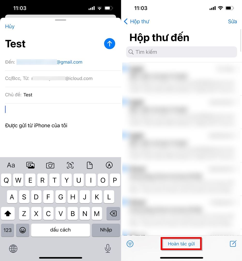 Cách điều chỉnh thời gian thu hồi email trên iPhone 3