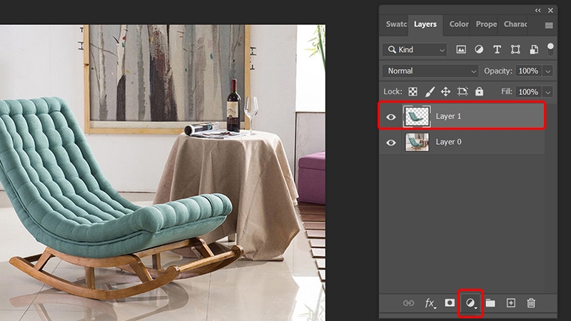 Cách thay đổi màu sắc nội thất trong Photoshop