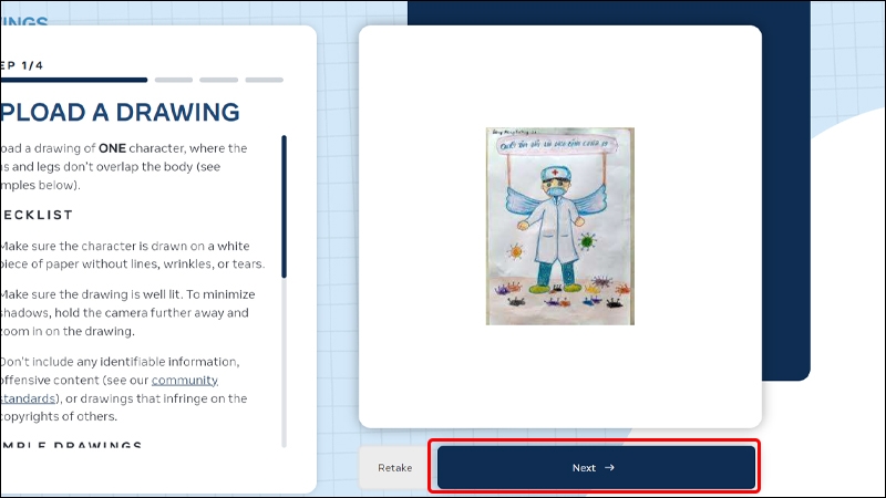 Cách tạo hành động cho nhân vật được vẽ ra
