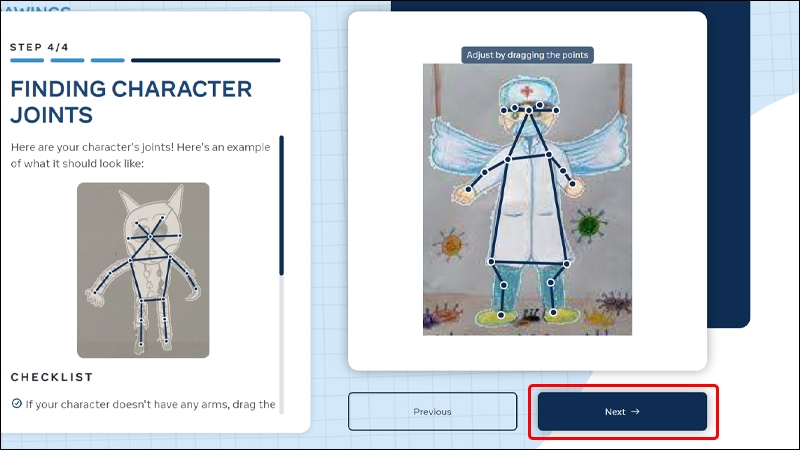 Cách tạo hành động cho nhân vật được vẽ ra