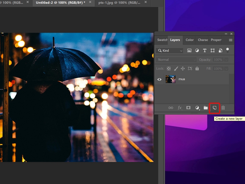 Cách tạo hiệu ứng mưa rơi trong Photoshop