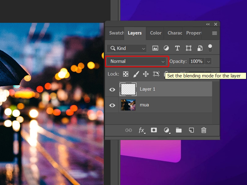 Cách tạo hiệu ứng mưa rơi trong Photoshop