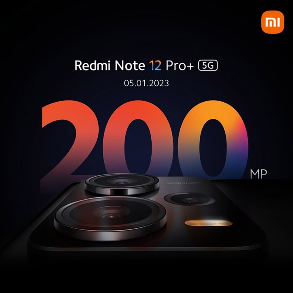 Xiaomi Redmi Note 12 Pro+ sẽ ra mắt toàn cầu vào ngày 5/1 năm sau