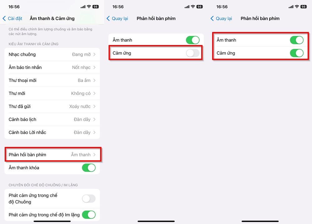 Cách bật/tắt phản hồi xúc giác trên iPhone chạy iOS 16 2