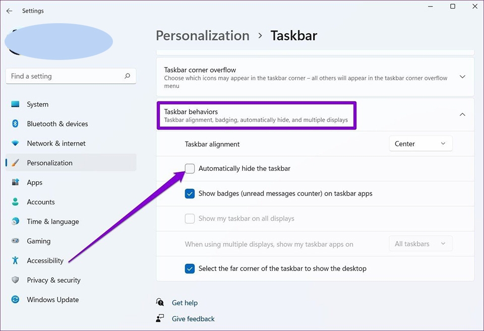 Mất thanh Taskbar trong Windows 11 - Ảnh 03