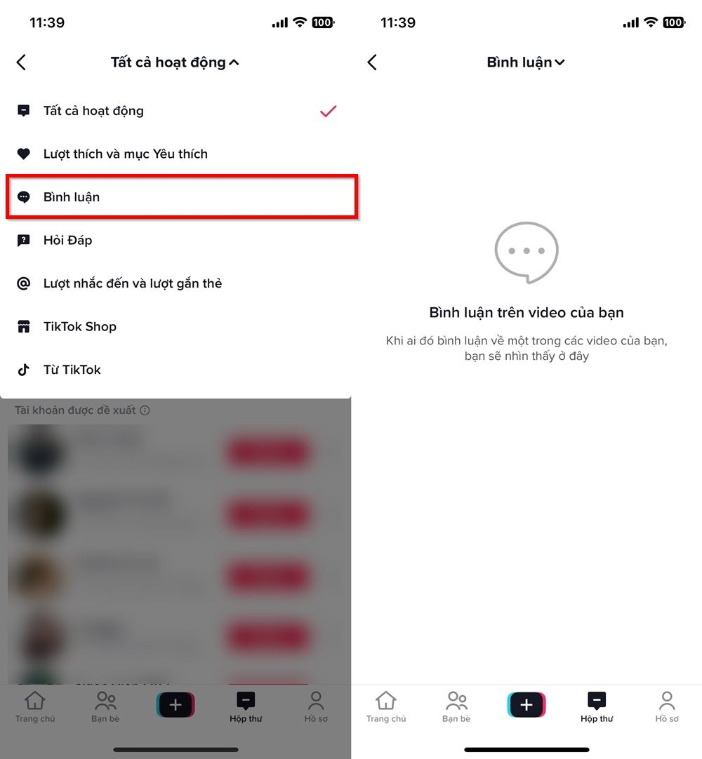 ​​ Cách xem lại bình luận của bạn trên TikTok 2