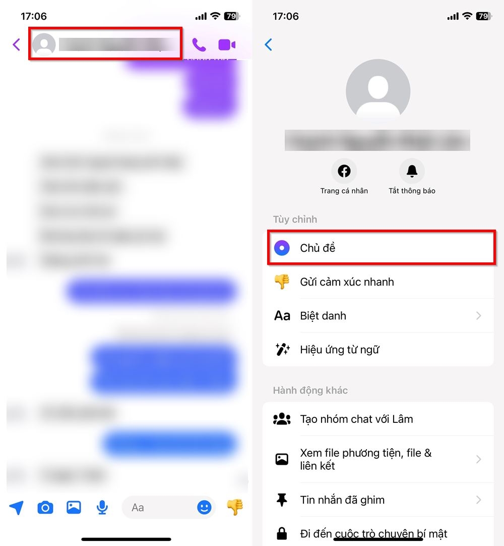 Cách thôi đổi chủ đề Giáng sinh trên Messenger 1
