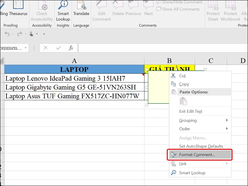 Hướng dẫn chèn hình vào trong nội dung Excel