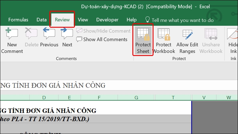 Cách ẩn hàm công thức tính trong Excel