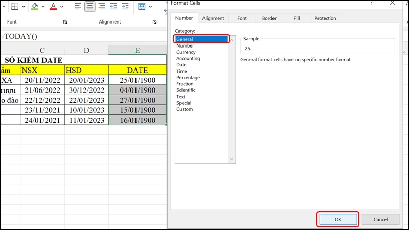 Hướng dẫn theo dõi hạn sử dụng sản phẩm trên Excel