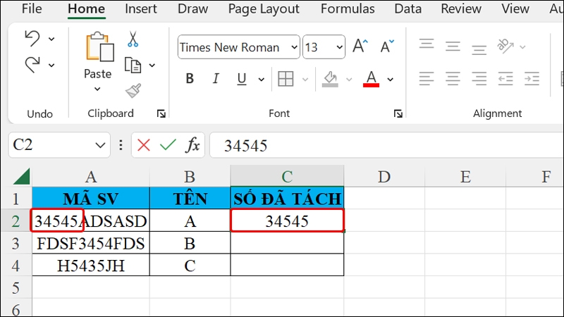 Hướng dẫn tách số ra khỏi dãy ký tự trong Excel