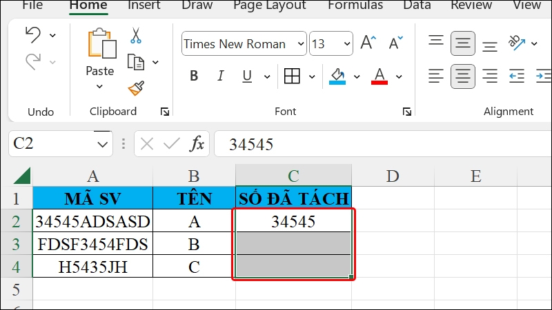 Hướng dẫn tách số ra khỏi dãy ký tự trong Excel