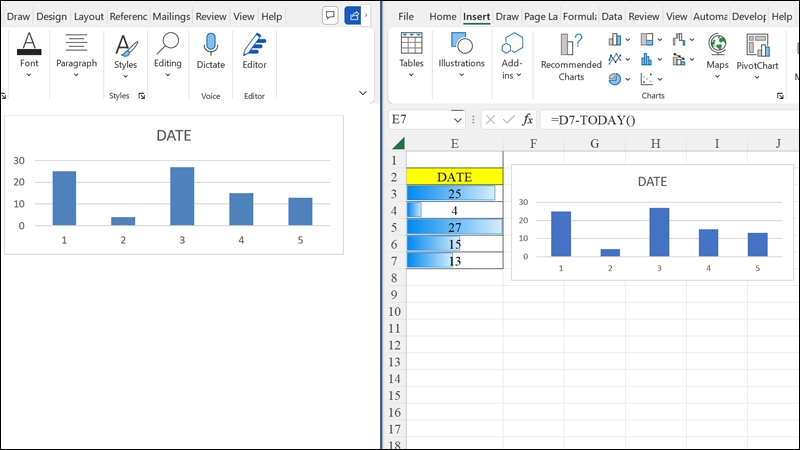 Cách liên kết dữ liệu giữa Excel và Word