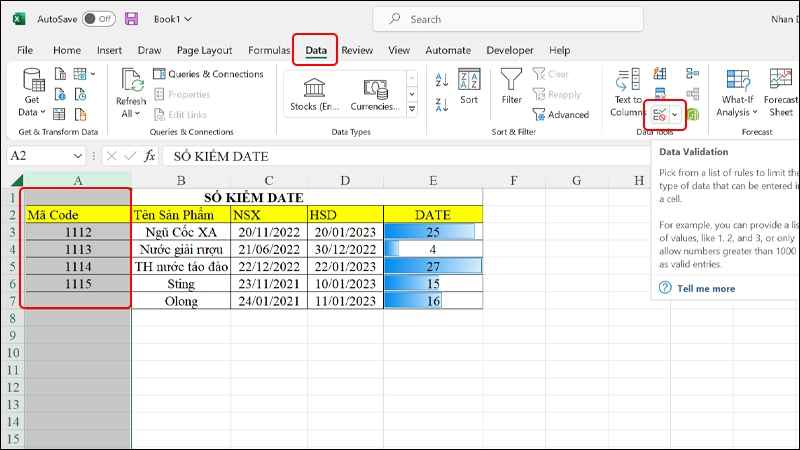 Cách tạo thông báo nhập trùng dữ liệu trong Excel