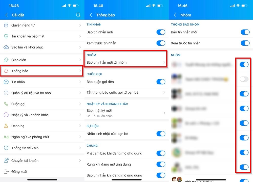 Cách tắt thông báo nhiều nhóm Zalo cùng một lúc 2