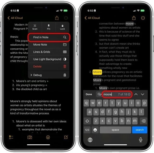 Cách sử dụng Tìm và thay thế trong Ghi chú trên iPhone 2