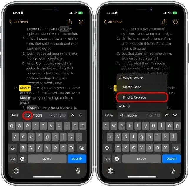 Cách sử dụng Tìm và thay thế trong Ghi chú trên iPhone 3